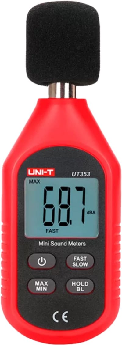 UNI-T UT353 geluid decibel meter met condensator microfoon en LCD display