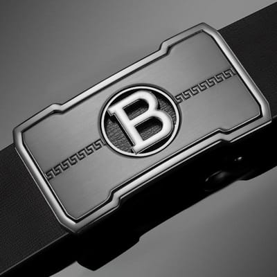 Nieuwe Herenriem High End Koeienhuid Automatische Gesp Echt Leer Riem Middelbare Leeftijd en Jonge Mode Riem 105cm gray