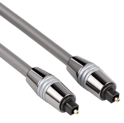 Optische kabel - Metaal - Enkel afgeschermd - 0.5 meter - Zilver - Allteq