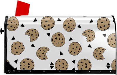 Brievenbushoes - Postbox cover - Tuindecoratie - Magnetisch en weerbestendig - Standaard maat - Koekjesprint