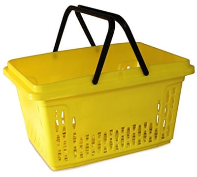 Kunststof winkelmandjes 40 liter met 2 handvatten - Perfect voor je boodschappen