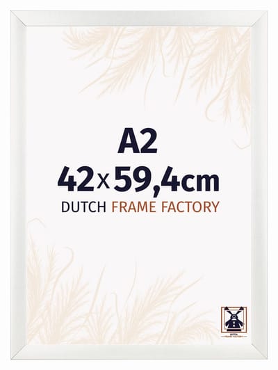 Fotolijst A2 42x59,4 cm - MDF - Wit Geveegd - Praag