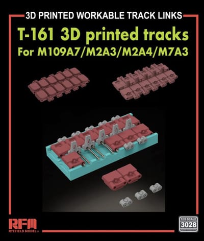 Rye Field Model Modelbouwpakket - 3028 T-161 werkbare tracks (3D-geprint) voor M109A7/M2A3/M2A4/M7A3 Accessoires set - 1:35 - Modelbouw