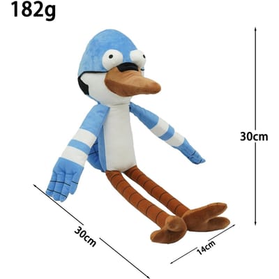 Regular Show Mordecai Pluche Pop Verjaardagsdecoratie Dier Vogel Mordecai Knuffels Verzamelen Kerstvakantie Cadeaus gray