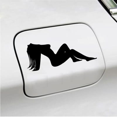 Bumpersticker - Dame - 7,3 X 18 - Zwart