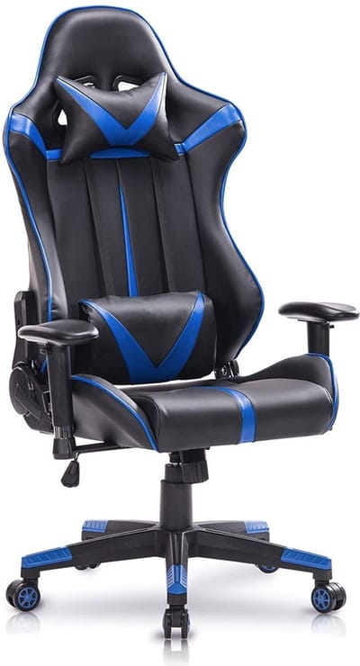 Bolt Edge Gamestoel - Blauw/Zwart - Rugleuning & Armleuning - Verstelbaar - Ergonomisch