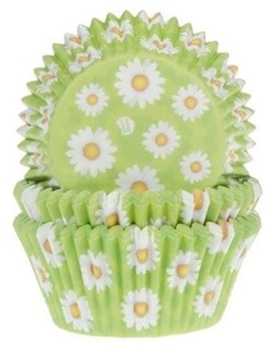House of Marie Cupcake Vormpjes - Madeliefje - pk/50 - Baking Cups voor Muffins en Cupcakes