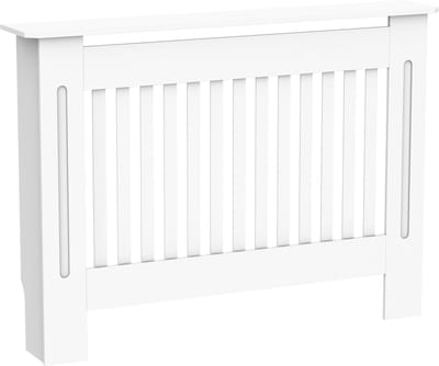 Zwarte radiatorombouw - Houten radiatorbekleding met legplank - 78x19x81 cm - Woonkamer - Zwart