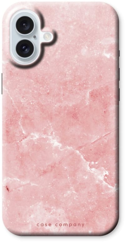 Case Company® - Hoesje geschikt voor iPhone 16 Plus hoesje - Roze marmer - Tough Case - Maximale Bescherming alle Kanten en Schermrand