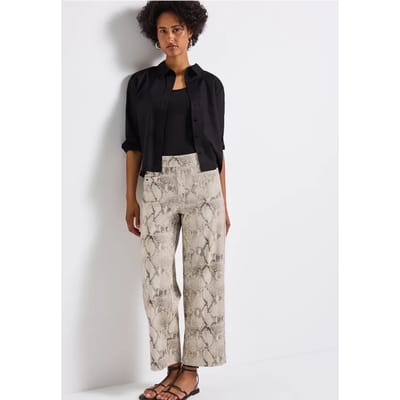 Broek met gedessineerde straight legs