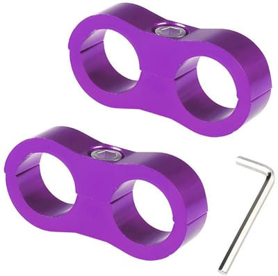 Dailygoods- Slangscheidingsklem Aluminium - Slangklem - Adapter - Afstandhouder - 2 Stuks - Geschikt voor AN6 14 mm