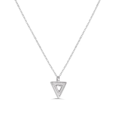 Victorious Dames Ketting Zilver – Driehoek Hanger – 41 t/m 46 CM