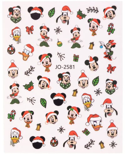 GNB-LAB JO-2581 - Zelfklevende Kerstnagelstickers - Precieze Decoraties - Universeel Pasvorm