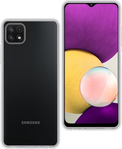 Hoesje Geschikt voor Samsung Galaxy M22 - Sterk & Shockproof - Hoes Cover - Siliconen Case - Transparant