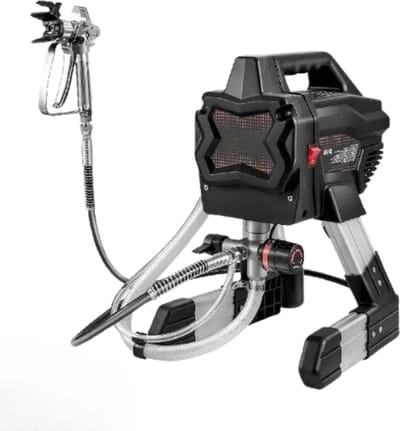 Eszenzics™ Verfspuit Pro7 - Airless verfpistool 650W - 200Bar - 55% minder verbruik - Eenvoudig schoonmaken - Antiknikslang 7.5m' - Verlengstuk 30cm - 1.1 ltr/min