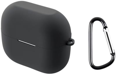 Telestore - hoesje geschikt voor Samsung Galaxy Buds3 FE / Buds 3 / 3 Pro soft case cover - zwart - TPU hoesje Beschermhoes - Samsung Galaxy Buds3 FE / Buds 3 / 3 Pro Cover - Buds3 hoesje - gel hoesje met sleutelhanger