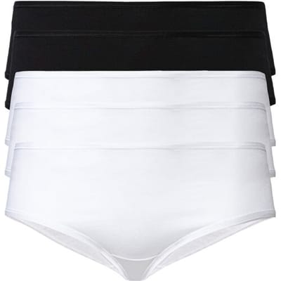 ESMARA 5 dames hipsters (Zwart/wit, XL (48/50))