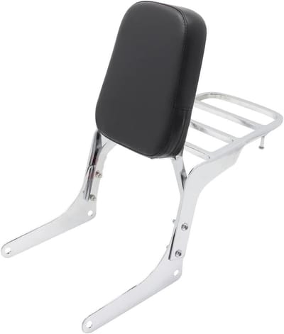 Motorfiets Rugleuning Bagagerek - Passagierssteun Achterbank - Comfortabel Rijden - Geïntegreerd Bagagerek - 2.6 kg - Zilver