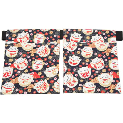 Mastectomie Drain Houder Tas Elastische Band Lengte Verstelbaar Borstchirurgie Drainagezak Kattenpatroon beige