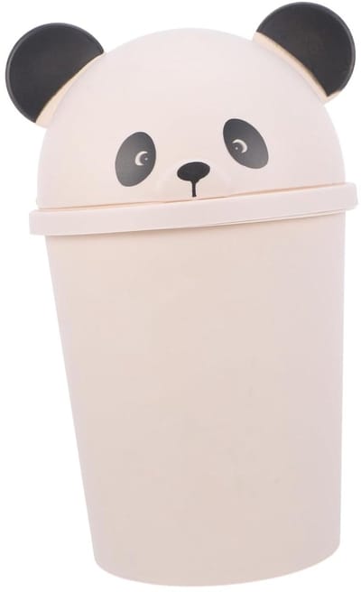 Afvalbak deksel - Prullenbak decoratie - Keuken en badkamer - Schattige panda vorm - 12L capaciteit - Multicolor