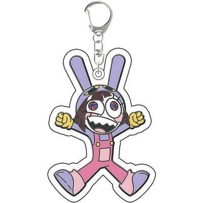 Voor TADC Pomni Jax Anime Merchandise Acryl Sleutelhanger Creativiteit Cartoon Rugzak Hanger Accessoires Prachtig Festival Cadeau gray