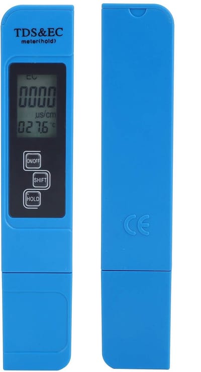 Cosensi - Draagbare pH-tester - Waterkwaliteitstestmeter - Digitale pen - Blauw - EC meter - Geschikt voor drinkwater, aquaria en zwembaden