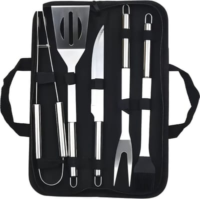 Livano Barbeque Set - Barbecueset - Barbecue - Barbecues - BBQ - Tangenset - Vleeset - Accessoires - Zomer - 6 stuks