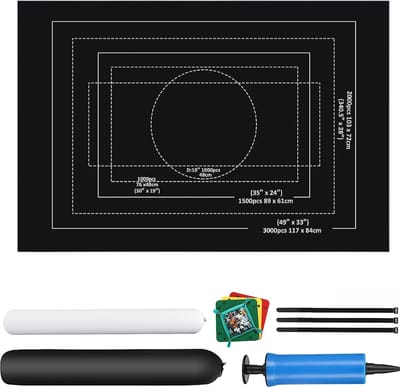 Puzzelmat - Oprolbaar & Opvouwbare puzzlemat - 150 x 100 cm - Zwart