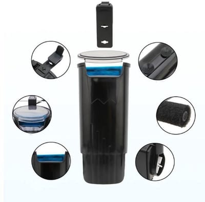 Aquariumfilter - Schildpadvormig - Filter voor laag waterniveau - Natuurlijke circulatie - Eenvoudig te installeren