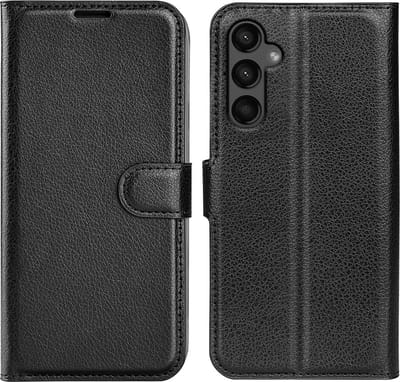 Coverup Hoesje - Geschikt voor Samsung Galaxy A15 Hoesje - Coverup Book Case - Zwart