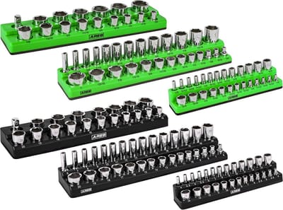 Magnetische Dopsleutel Organizer Set - Metrisch & SAE - 1/4", 3/8", 1/2" Drive Houders