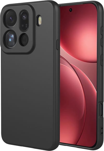 MobyDefend Hoesje - Geschikt voor Oppo Find X9 Pro - Matte Siliconen Backcover - Zwart