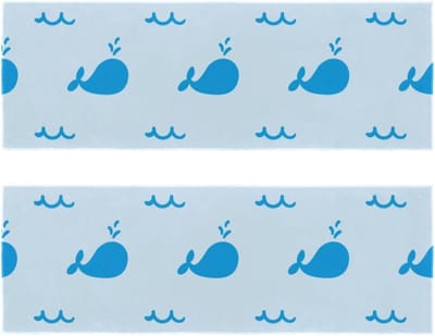 Reishanddoek Set - Lichtgewicht Handdoek - Sport en Reizen - Sneldrogend Absorberend - 2 Stuks 81.5cm - Blauw Dierenprint