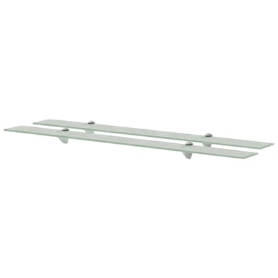 vidaXL - Schappen - zwevend - 2 - st - 100x10 - cm - 8 - mm - glas