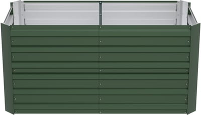 ACXIN Verhoogde Moestuinbak Metaal - Gegalvaniseerd Staal Roestvrij - 435L 120x60x58cm Groen