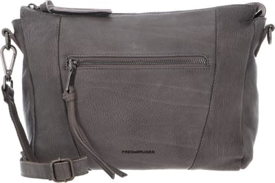 FREDsBRUDER Leren Schoudertas My Old Friend Crossbag Grey Grijs