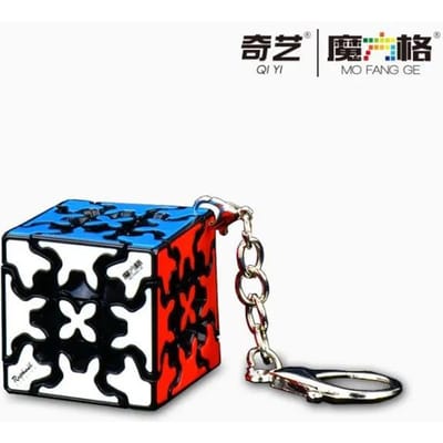 Mini Rubik's Cube Porte-clés Puzzle de Décompression Cubes Professionnels Vitesse Éducatifs Pendentif pour Adultes/ Enfants black