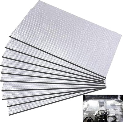 Allecto Plus - Geluidsisolerende Mat 10 stuks voor auto | Geluiddempende demper | Geluidsisolatie | Zelfklevend | 25 x 18cm | Auto Hood Deur Chassis