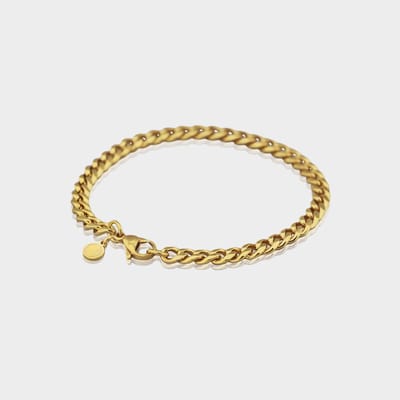 Cuban Armband 5 mm - Gouden Schakelarmband - 21 cm lang - Armband Heren - Olympus Jewelry