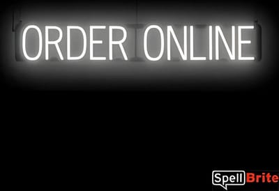 ORDER ONLINE - Lichtreclame Neon LED bord verlicht | SpellBrite | 105 x 16 cm | 6 Dimstanden - 8 Lichtanimaties | Reclamebord neon verlichting