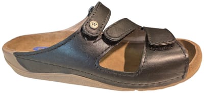 Wolky 0053650 000 Jasper Slippers Zwart Leer Dames - Zwart - 37