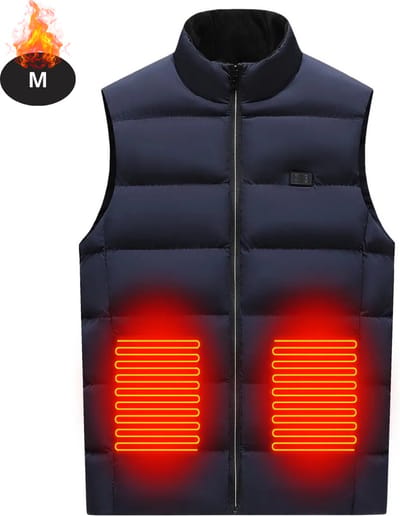 Livano Verwarmde Bodywarmer - Elektrische Bodywarmer - Heated Vest - Jas - Kleding - Oplaadbaar - Heren - Blauw - Maat M