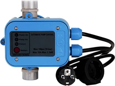 Elektronische pompbesturing - Drukbewaker - Automatische watercontrole - IP65 waterdicht - 4800 l/u - Blauw
