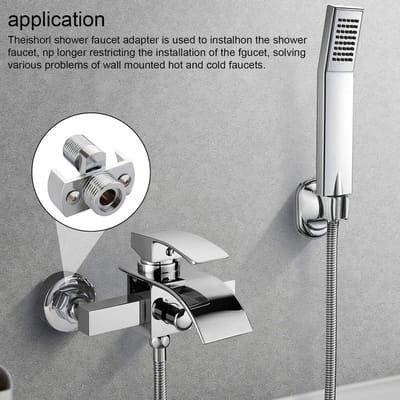 Dailygoods- Hoekkraan Draaibaar - Messing - Zilver - Verstelbaar - Decoratieve Afdekking - Duurzaam Design - Douchekraan