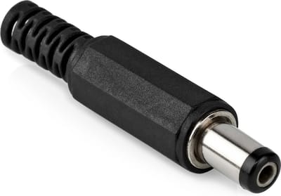 Dc plug - 2.1 x 5.5 mm - Lengte 9 mm - Zwart - Allteq