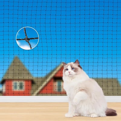 Kattennet voor balkon - Balkonbeveiliging - Veiligheid huisdier - Draadversterkt sterk - 16 x 3 meter - Olijfgroen