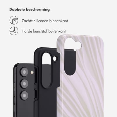 Selencia Hoesje - Geschikt voor Samsung Galaxy S23 - Backcover - Nature Light Brown