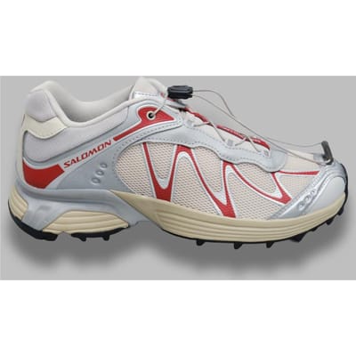 Baskets Salomon XT-Whisper Lait d'Amande Unisexes Blanc Chaussures-Argent Chutes de Lave L49219100 37⅓ gray