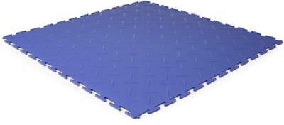 Rubbermagazijn - PVC kliktegel diamant blauw 530x530x4mm T-verbinding - winkel - showroom - garage - prijs per stuk
