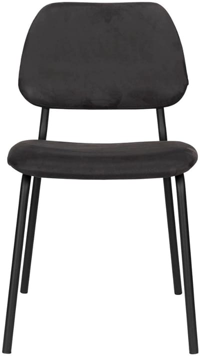 Dutchbone Darby Chair - Zwart - eetkamerstoel - metalen poot